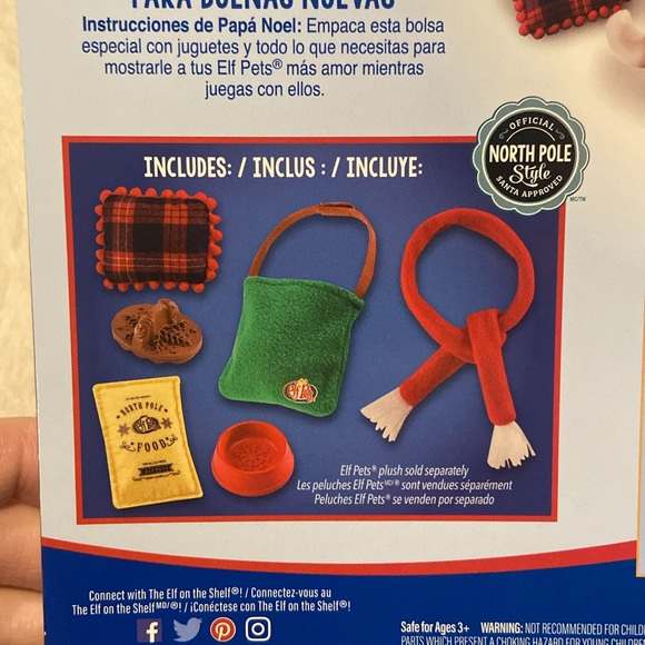 Elf on The Shelf Claus Good Tidings Toy Tote & Scarf plush accessories gift - Picture 11 of 11